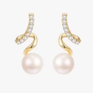LELC French natural pearl earrings